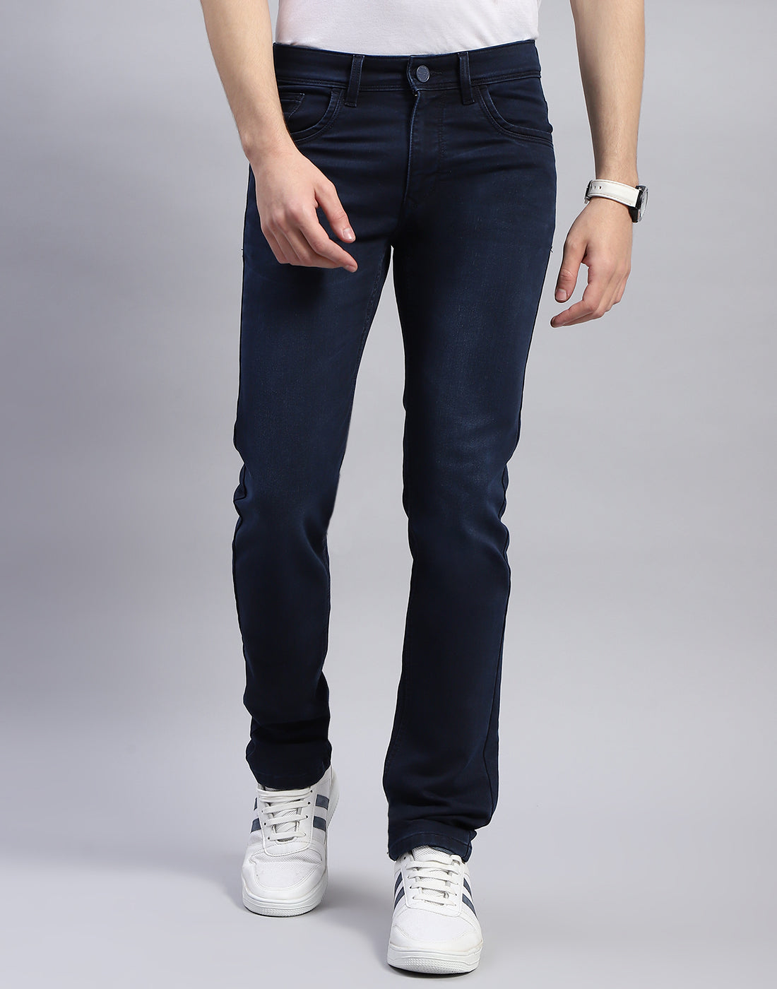 Estrolo | Buy Branded Dark Black Jeans For Men | Stretchable Slim-fit